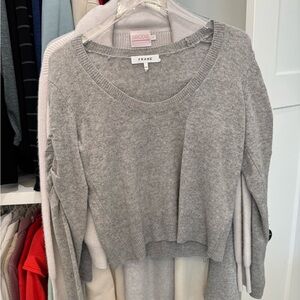 Frame Denim Gray Crew Neck Sweater Soft Knit women’s medium